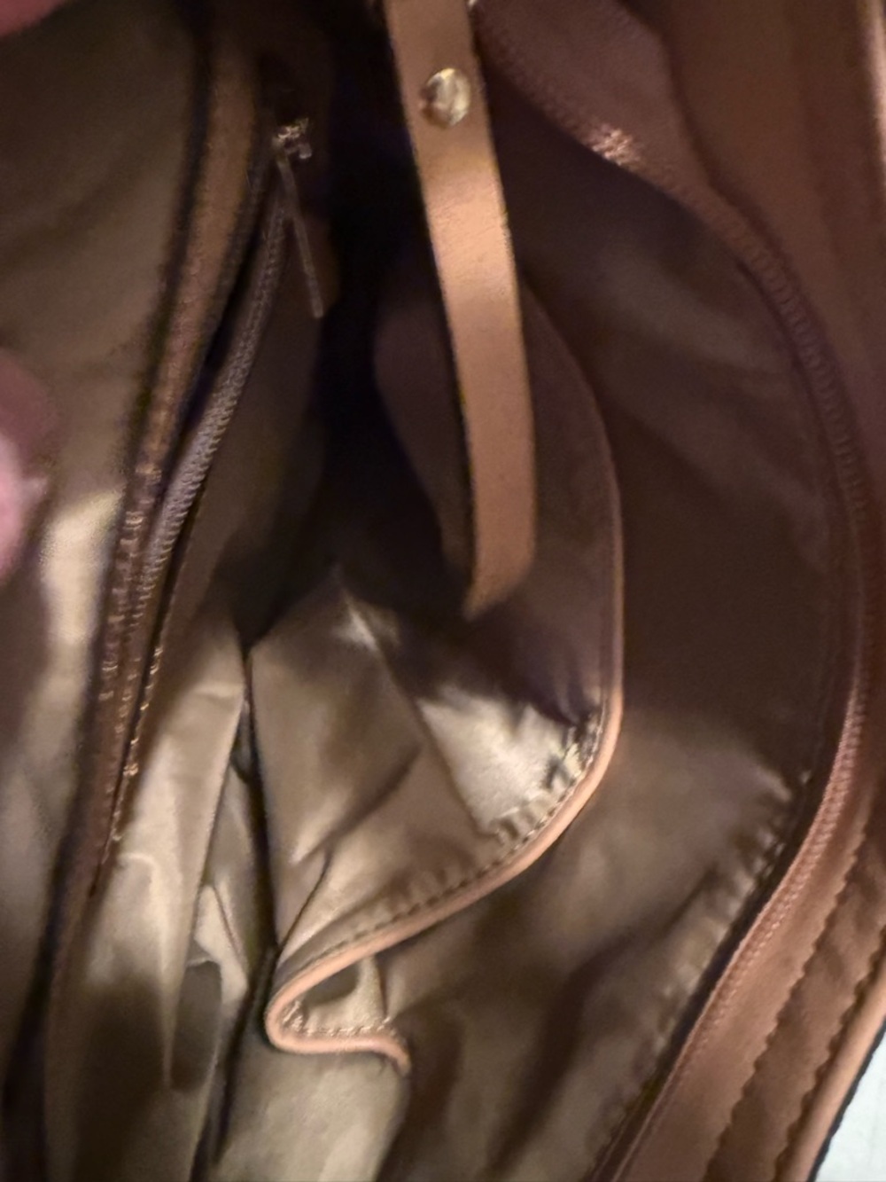 Sondra Roberts Navy Crossbody Hobo with Tan Trim and Tassel NWOT - Picture 6 of 7